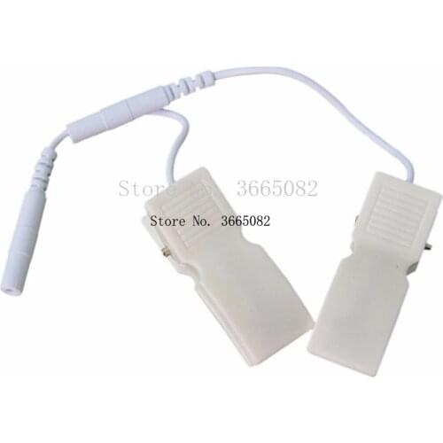 5Pairs/Pack Beast & Ear Clip Electrode Lead Wires Cable Pin 2.5mm For Electrotherapy Massager TENS Lead Wire With Pin Relax Tool