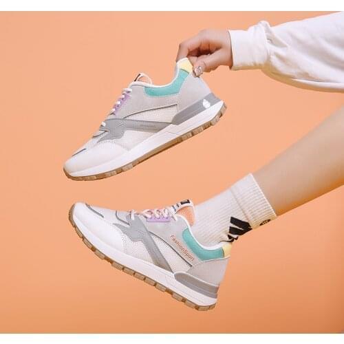 2021 Women Flat Platform Shoes Woman Sneakers for Women Breathable Mesh Tenis Ladies Shoes for Sock Sneakers Fashion Casual Shoe