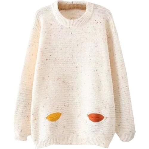 2017 Sweater Women Europe And The United States Embroidery Sweaters And Pullovers O-neck Autumn And Winter Vestidos MMY69156