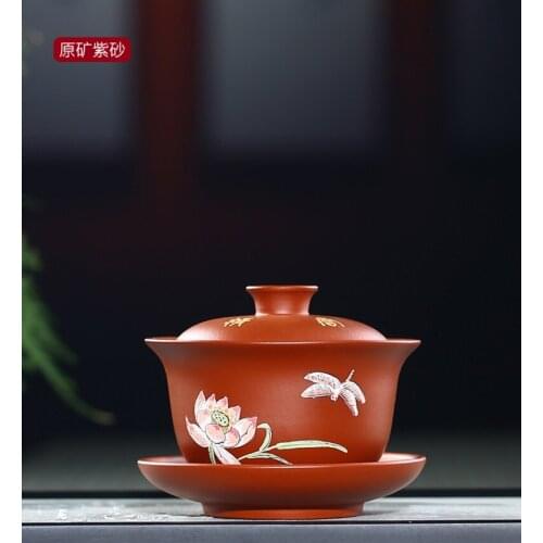 ±150ml Chinese Traditional Handmade Purple Clay Tea Bowl High Quality And Large Capacity Tea Set