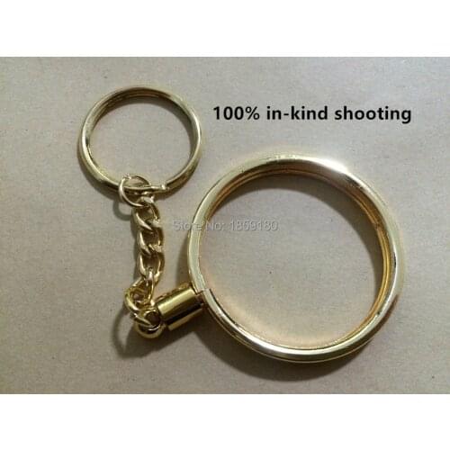 2016 Best gift! 20pcs/lot 24k Gold plated metal keychain for coin free shipping