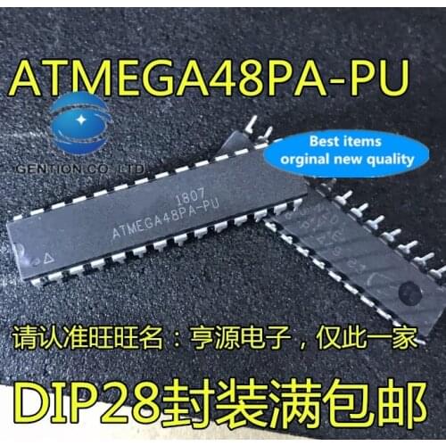 5PCS ATMEGA48PA ATMEGA48PA-PU 20MHz 4KB 8-bit microcontroller-MCU in stock 100% new and original