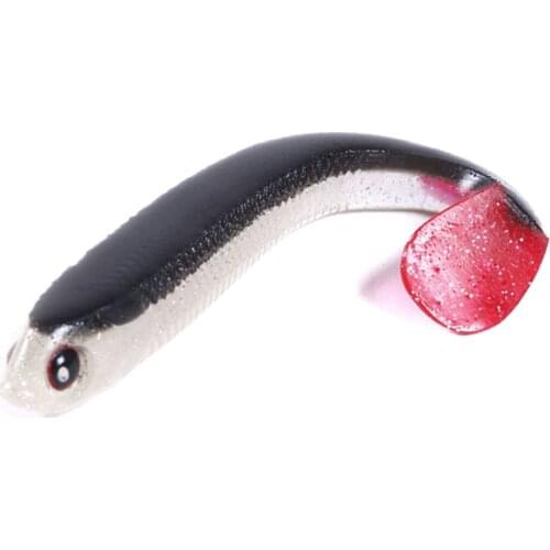 Waves Fishing 5pcs Soft Bait Sub-bait 7.5cm 3.4g Coiled Tail Fishing Bait Fish-shaped Soft Bait