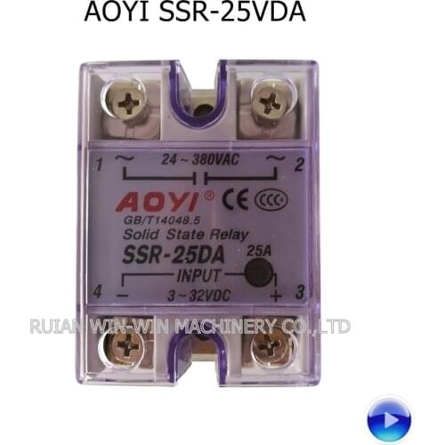 5pcs AOYI SSR-25DA industrial solid state relay voltage regulator control for film blowing machine