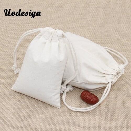 50pcs 10*14cm Pure White Cotton Linen Gift Bag Birthday Party Wedding Favor Holder Makeup Jewelry Drawstring Pouch