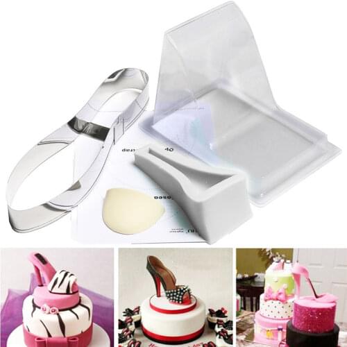 Large Size Fondant Cake 3D Silicone Stiletto High Heel Mould Lady Shoe Mold For Wedding Cake Decoration For DIY Bakeware Tools