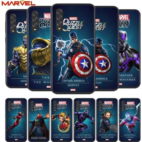 Marvel Cool Hero for Samsung Galaxy A90 A80 A70 A60 A50 A40 A2Core A10 M31 M21 M60 M40 M30 Soft Black Phone Case