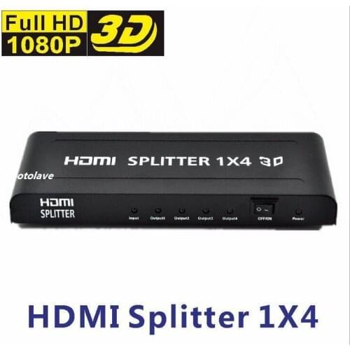 HDMI Splitter Switcher Converter Repeater 1 to 4 1080p3D