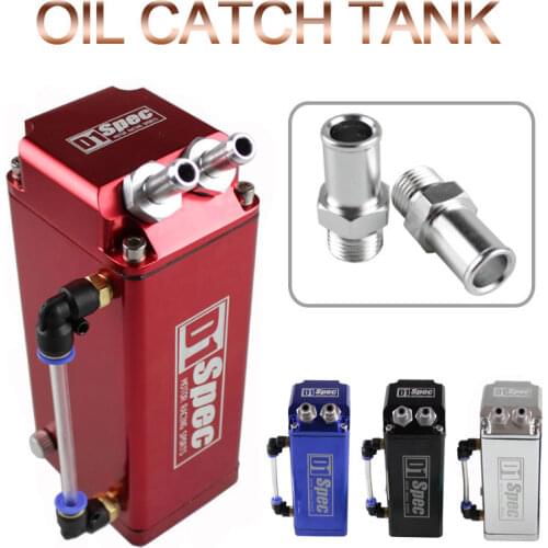 Red/Blue/Sliver/Black Universal 10mm D1 Spec Square Shape Engine Oil Catch Tank Can Reservoir 7"x3"x2.5" OCC002