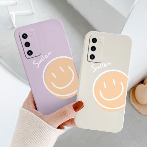Simplicity Liquid Silicone Case For Huawei P40 P30 P20 Pro Lite Mate 40 30 20 Pro Lite P Smart 2021 Y7A Soft Phone Cover Case