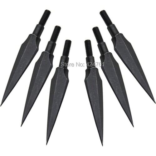 6PCS 150 Grain Broadheads Steel Arrow Heads Tips Arrow Points for Archery Hunting fit compound bow and crossbow