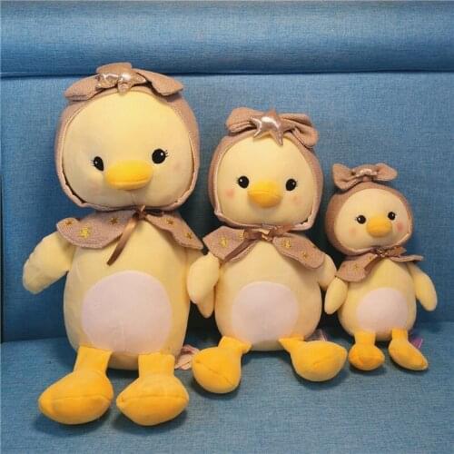 New cool 30/40/50cm Cute creative duck with star hat soothing doll stuffed soft Pillow Valentines Day christmase gift