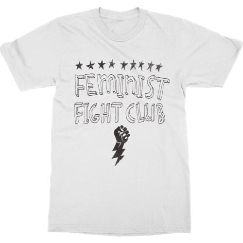 2019 New MenS Feminist Fight Club T-Shirt Revolution Protest March Voice Progress Statement Tee Shirt