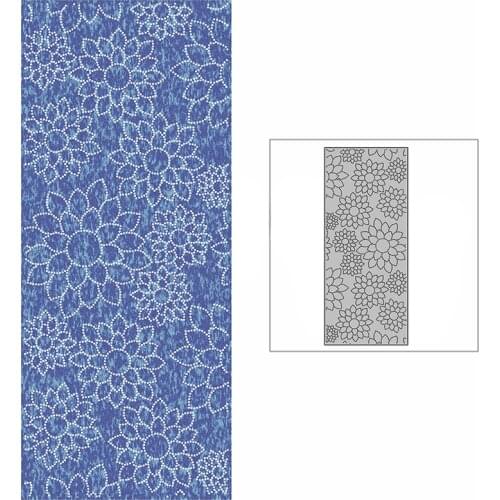 New Slim Spotted Blossom Background Plate Craft Embossing Mold 2021 Metal Cutting Dies for DIY Scrapbooking Album Card Making