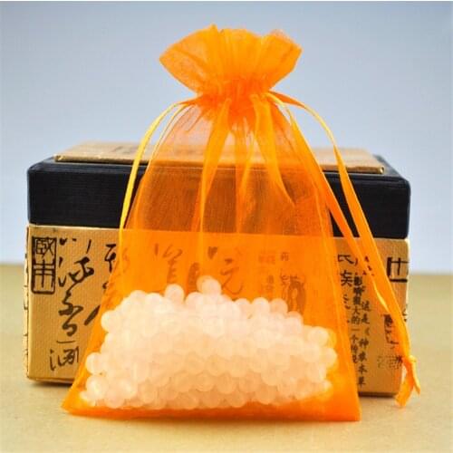 100pcs 11x16cm Organza gift bags Orange color Drawable Organza Bags for Wedding Christmas Gift Bags free shipping