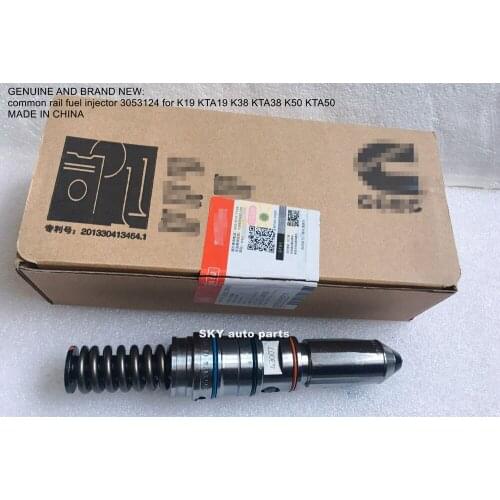GENUINE AND BRAND NEW: common rail fuel injector 3053124 for K19 KTA19 K38 KTA38 K50 KTA50