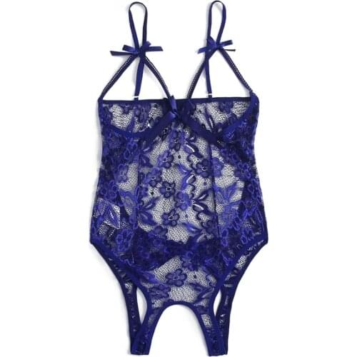 Plus Size Womens Erotic Lingerie Sexy Lace Hollow Out Underwear Sexy Crotchless Teddy Backless Lingerie Lenceria Sensual Mujer