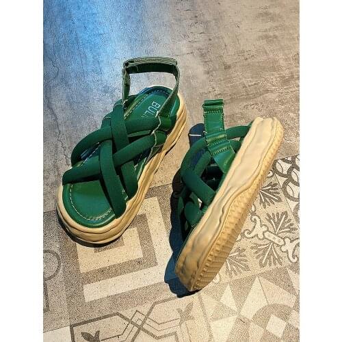 Sandals Womens Shoes Summer 2021 New Fashion Velcro Trifle Thick-soled Non-slip Beach Shoes Shoes for Women