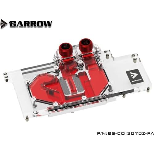 GPU Barrow Water Block for Geforce Colorful RTX 3070 with Backplate, G1 / 4 "Full Cover Cooler, 5V 3pin, BS-COI3070Z-PA