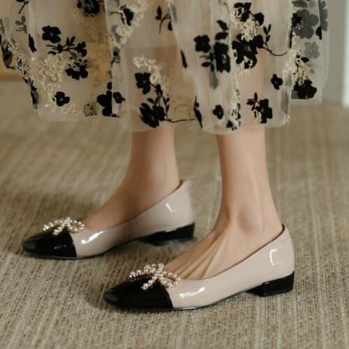 Salu 2021 spring Autumn Concise Retro Style Womens Genuine Cow Leather Shoes Party Round Toe Thick Low Heels Ladies Shoes