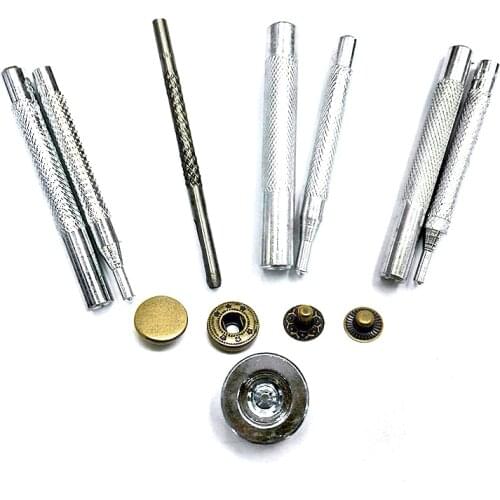 10mm 12.5mm 15mm Snap fastener installation tools DIY craft buckle molds Hand tools Packaged for sale