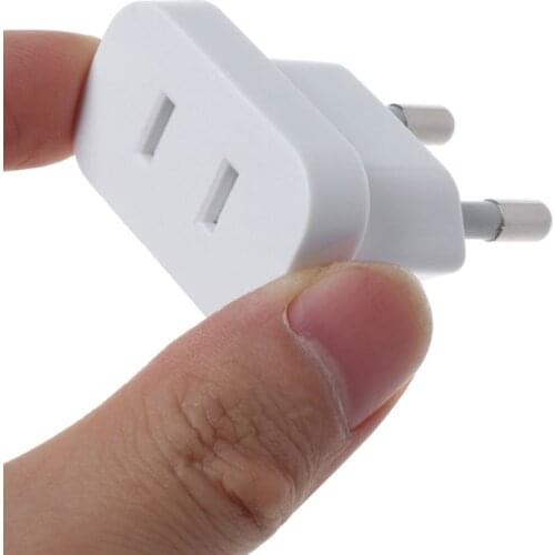 4MM US Jack to EU Plug Outlet Travel Charger Power Socket Adapter USA to Europe European Regulation Charging Converter Plug