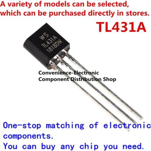 50PCS/PACK TL431 TL431A CJ431 TO-92 Adjustable Voltage Stabilized Reference Transistor IC