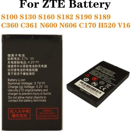 1350mAh Li3710T42P3h553457 Battery High Quality For ZTE S100 S130 S160 S182 S190 S189 C360 C361 N600 N606 C170 H520 V16