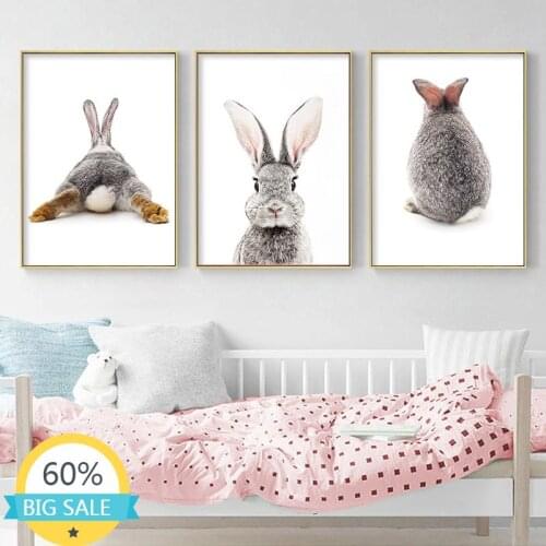 Grey Rabbit Animal Cute Bunny 5D DIY Diamond Painting Cross Stitch Kits Mosaic Diamond Embroidery Full Square Drill Home Decor