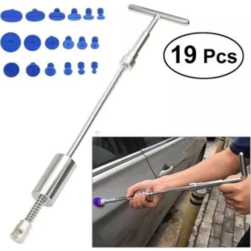 Ato Repair Tool Car Dent Repair Dent Puller Kit 2 in 1 Slide Hammer Reverse Hammer Glue Tabs Suction Cups