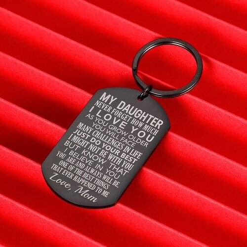 Keychain to My daughter from mom I Want You To Believe Love Mom Gift from Mom for Best Daughter Son Birthday and Graduation