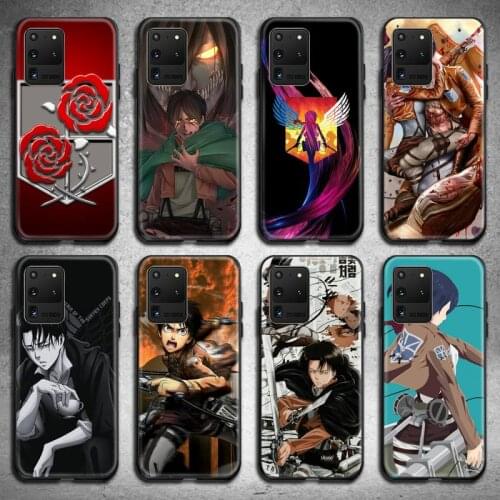 HOTCASHOP Anime Attack on Titan Phone Case for Samsung S20 plus Ultra S6 S7 edge S8 S9 plus S10 5G lite 2020