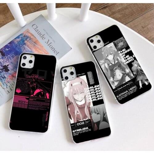 Zero Two Darling In The FranXX Phone Case For iphone 12 11 Pro Max Mini XS Max 8 7 6 6S Plus X 5S SE 2020 XR Silicone Soft cover