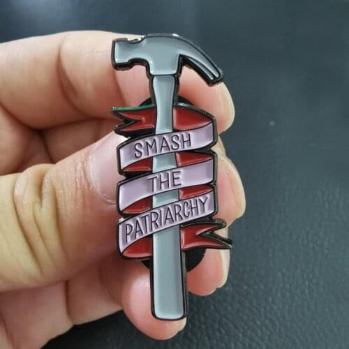 Feminist enamel pin