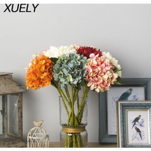 European-style simulation vintage hydrangea diy hair accessories headband home wedding decoration high-grade fake flowers 45cm