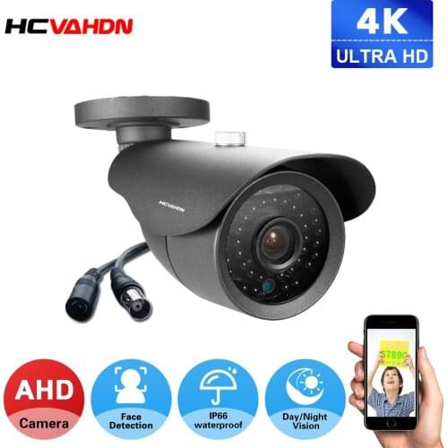 AHD Camera 4K 8MP Face Detection HD Security Surveillance High Definition Outdoor Waterproof CCTV Infrared Night Vision Home