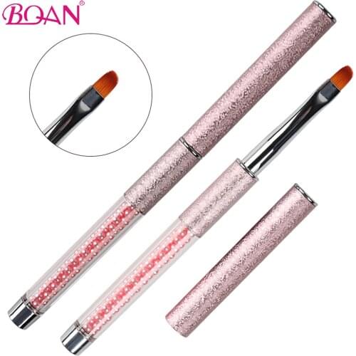 BQAN #6 #8 Nail Brush Oval UV Gel Brush Acrylic Nail Art Design Builder DIY Wood Nail Tools Nail Art Brush Drawing Painting Pen