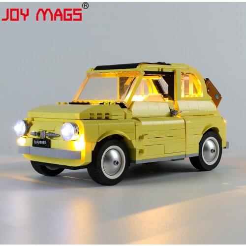 JOY MAGS Only Led Light Kit For 10271 Creator Fiat 500 , (NOT Include Model)