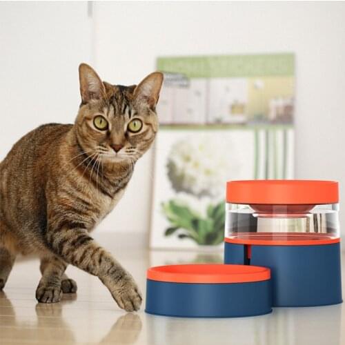 Dog Feeder Pet Cat Dog Automatic Drinking Water Feeder Three Dimensional Anti Falling Neck Protection Bowl Pets Product Supplies