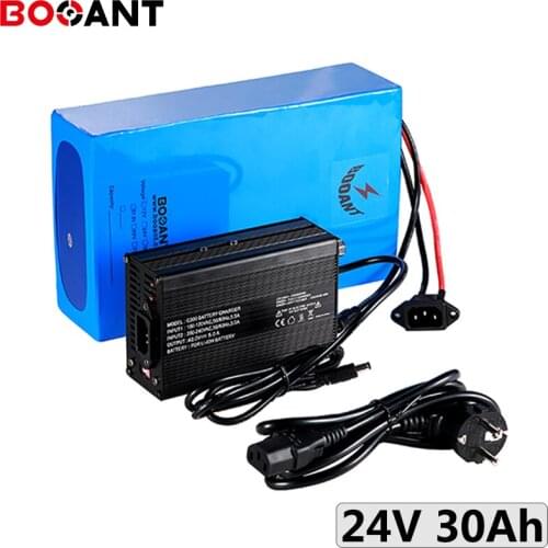 E-bike Lithium battery 24V 30Ah Electric bike scooter li-ion battery pack 24V for Bafang BBSHD BBS02 250W 500W Motor +5A Charger