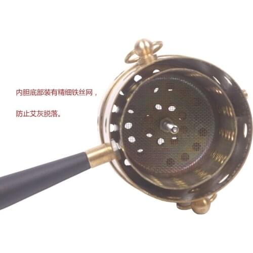 Moxibustion massage Copper Moxibustion Can Pot Body Massage Massager Portable Warming Treatment Therapy Moxa Stick Burner