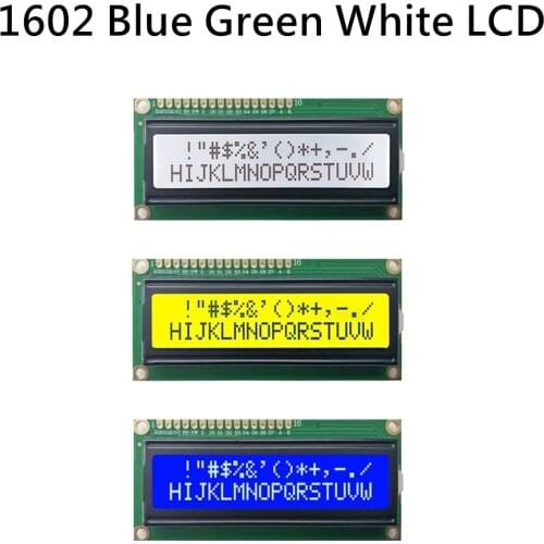 LCD1602 1602 Module Blue/Green Screen IIC/I2C 16x2 Character LCD Display Module.1602 5V Green Screen and White Code