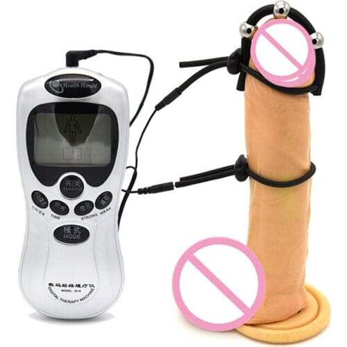 Male Penis Extender Enlargement Electro Shock Sex Electrical stimulation Cock Rings Electro Medical Sex Toys For Men