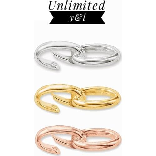 Spring Buckle Charm Carrier Women Men Rose Gold Thomas Style Neckelace Accessories 925 Sterling Silver Fashion Jewelry Wholesale