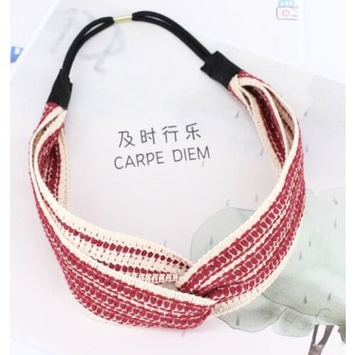 New Ethnic Ribbon Headbands For Women Elastic Simple Nice knitting Sport Hair Bands Girls Drop Shipping Wholesale Headwrap Hoop