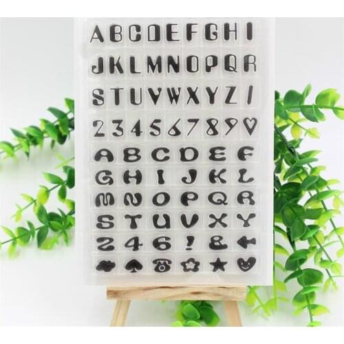 Number and Letters Transparent Clear Silicone Stamps for DIY Scrapbooking/Card Making/Kids Fun Decoration Supply