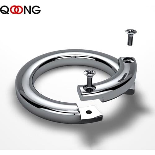 QOONG 2 Pcs High Quality Metal Key Ring For Car Chaveiro Innovative Key Chains Rings Holder Detachable Keychain Accessories Q21