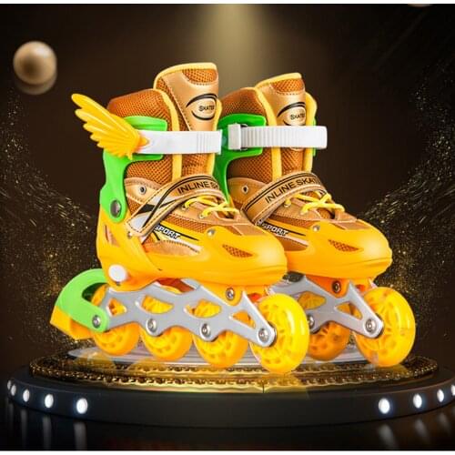 Roller Skates For Children Single Inline Skates Outdoor Childrens Practice Roller Skates Skating Shoes Adjustable Skates