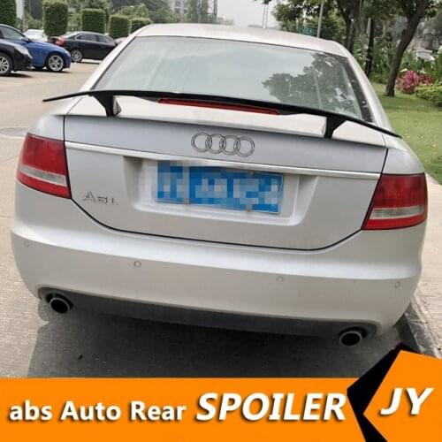 For Audi A6 Spoiler 2009-2019 Audi A6 A7 spoiler TF High Quality ABS Material Car Rear Wing Primer Color Rear Spoiler