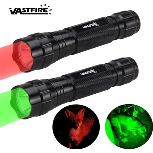 Tactical Red/Green/White/Blue/Purple 5000lm 501B Q5 T6 Hunting Airsoft Flashlight Scout Light Rifle Pistol Lantern Fit 20mm Rail